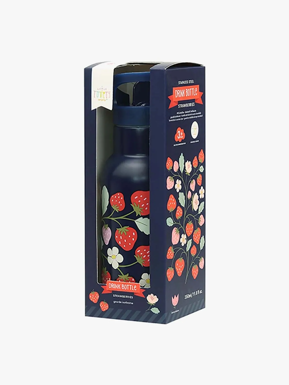 A Little Lovely Company Stainless steel Drikkedunk, Strawberries