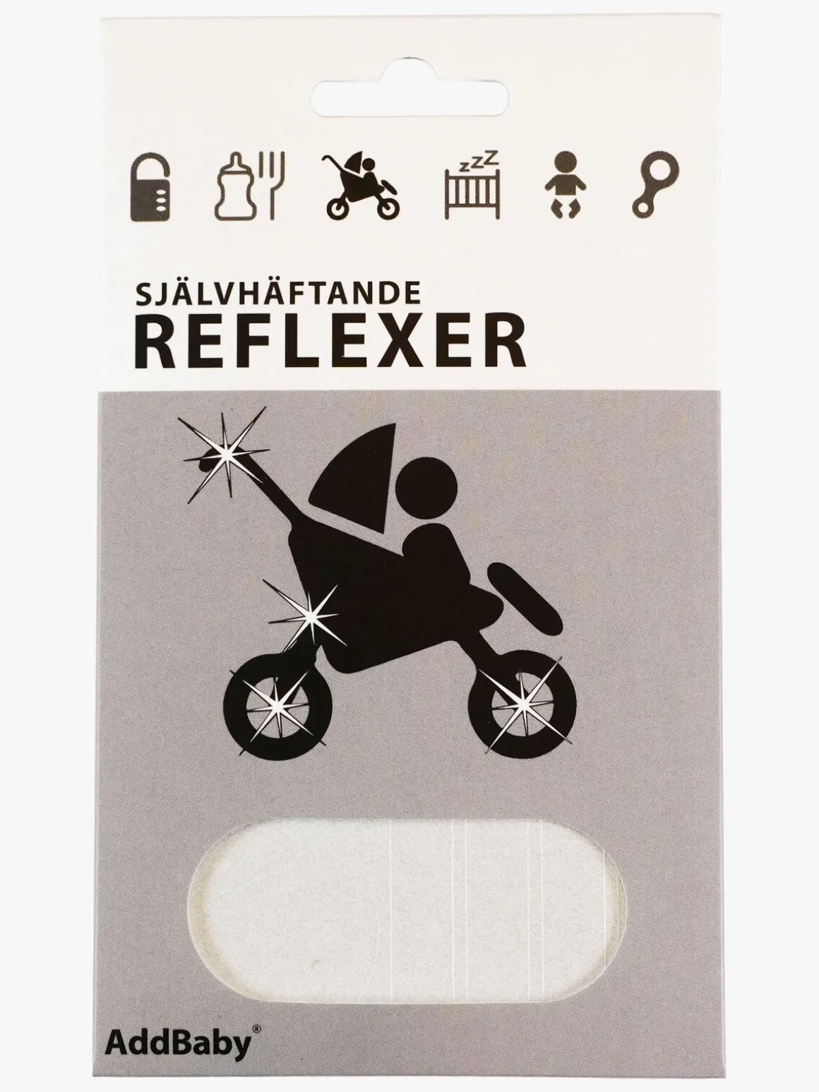 AddBaby Refleksklistermærker, Sølvfarvet