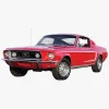 Airfix Quickbuild Modelbil Ford Mustang Gt 1968