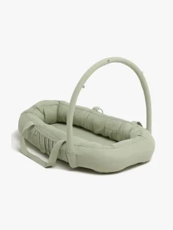 Alice & Fox ALBA Babynest med Håndtag, Green Muslin