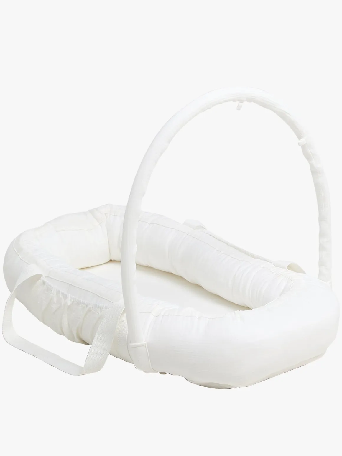 Alice & Fox ALBA Babynest med Håndtag, White Muslin