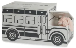 Alice & Fox Legetøjskasse Skolebus, Sort/Hvid