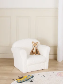 Alice & Fox Puffin Lænestol, White Teddy