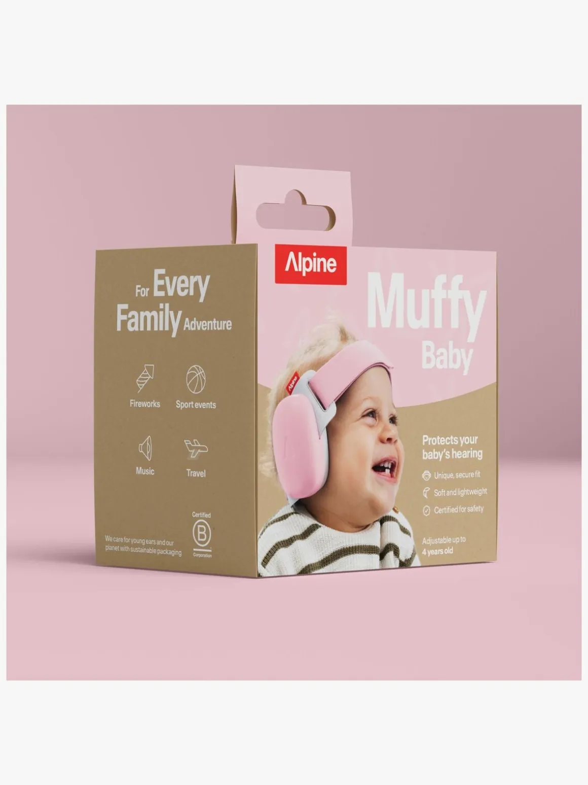 Alpine Muffy Baby Høreværn, Rose Pink
