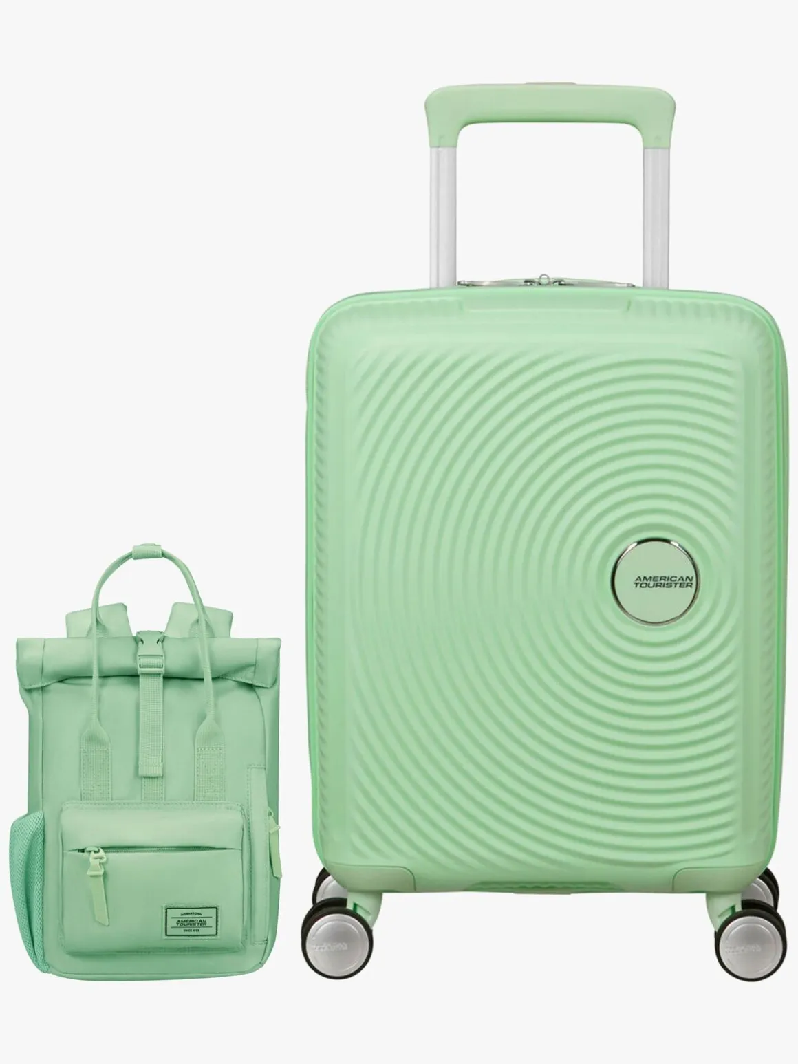 American Tourister Soundbox Kuffert 22L & Urban Groove City 7L Mini Sæt, Pastel Green