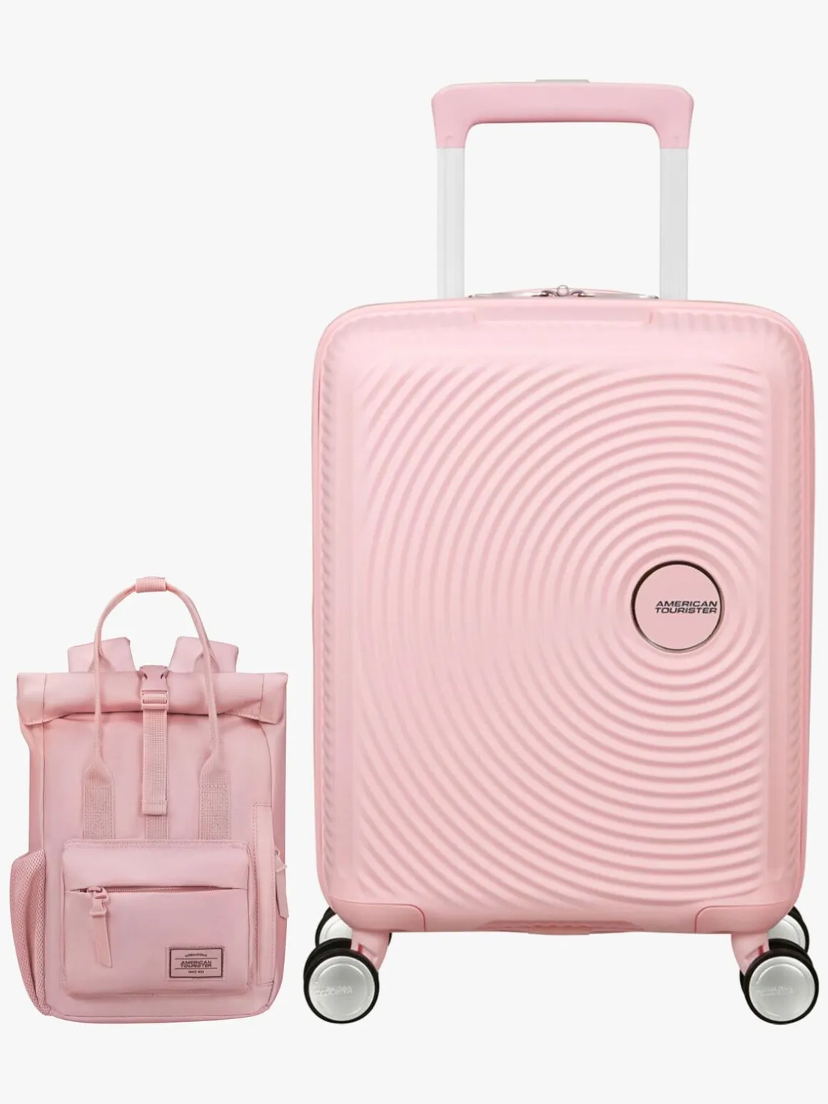 American Tourister Soundbox Kuffert 22L & Urban Groove City 7L Mini Sæt, Pastel Pink
