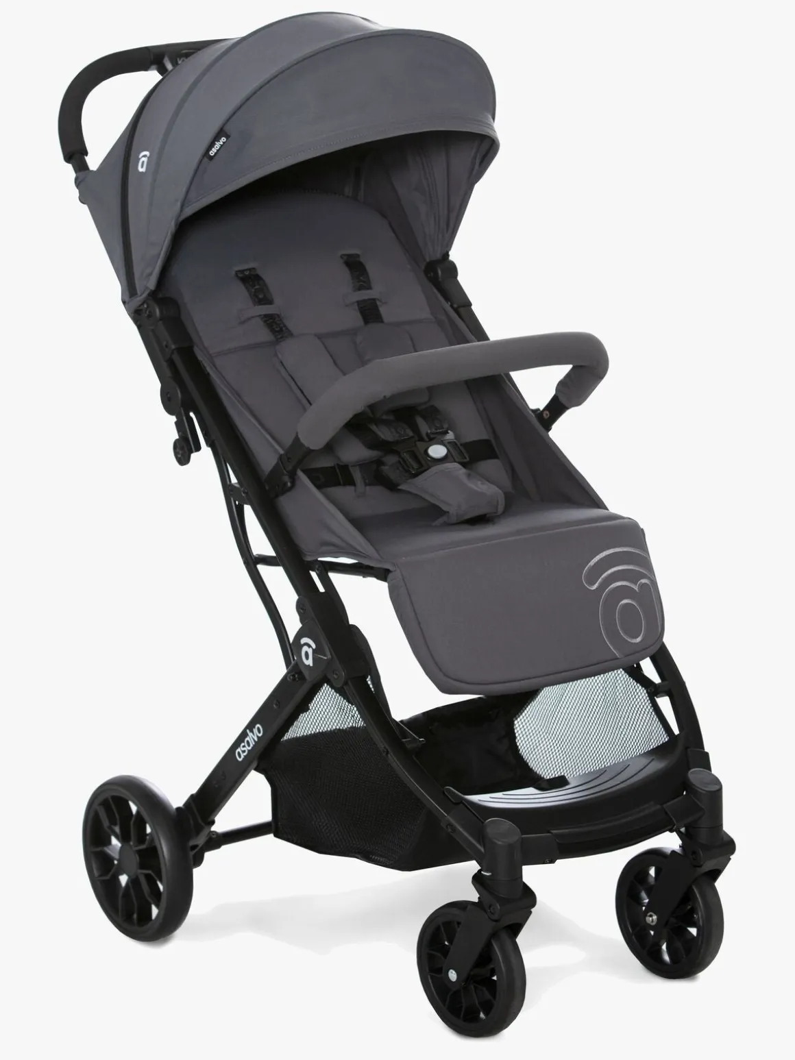 Asalvo Kubic 2 Flight Travel Klapvogn, Grey