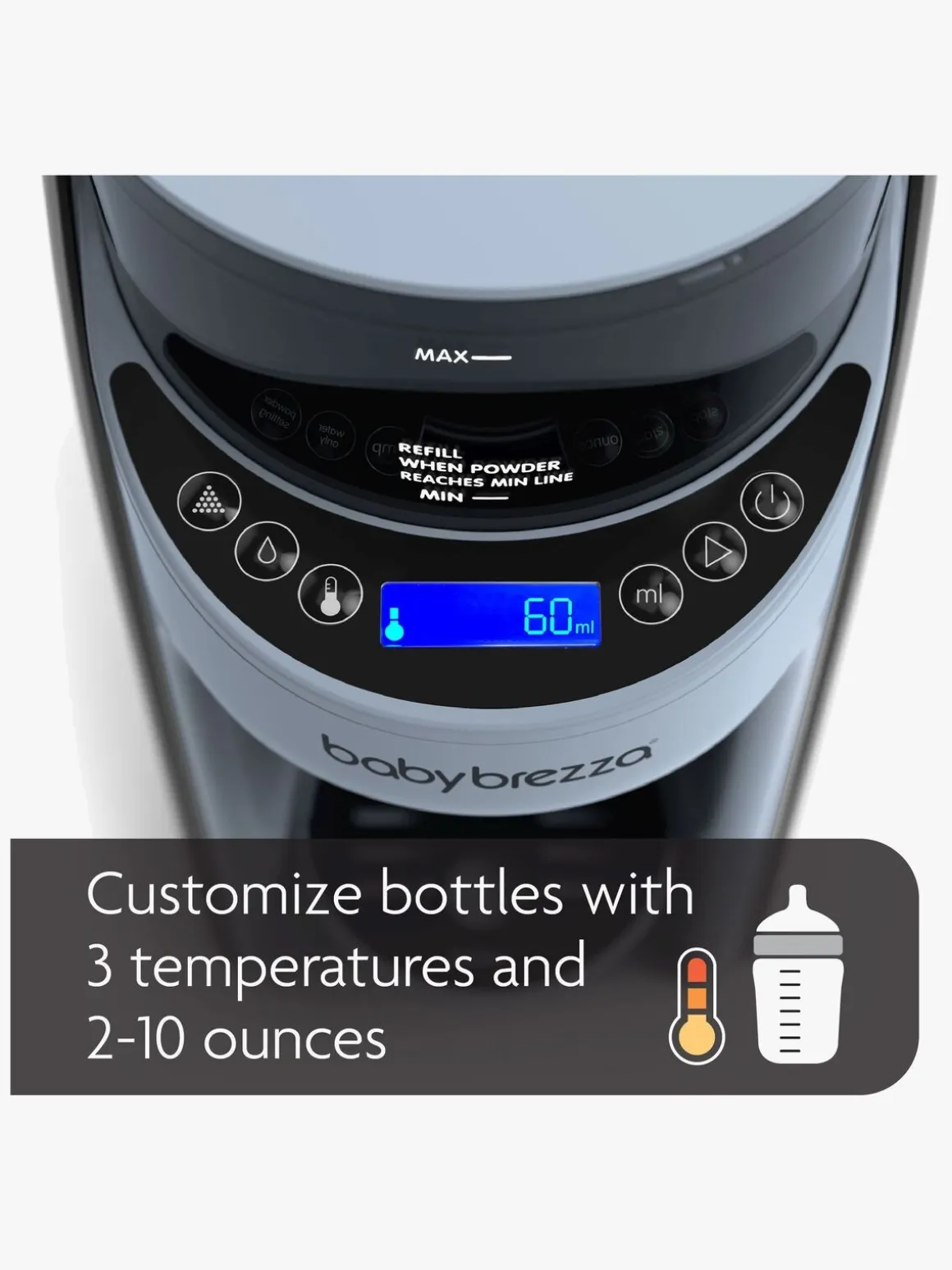 Baby Brezza Formula Pro Advanced Modermælkserstatnings- og Vællingemaskine, Slate