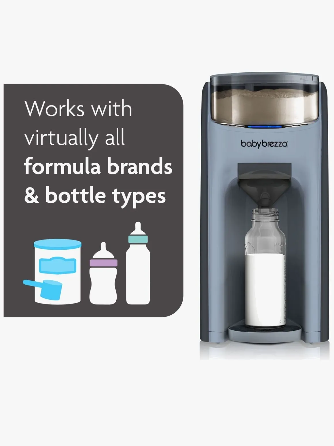Baby Brezza Formula Pro Advanced Modermælkserstatnings- og Vællingemaskine, Slate