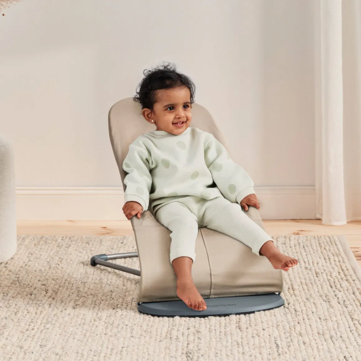 BabyBjörn Balance Soft Skråstol Woven, Khaki/Beige