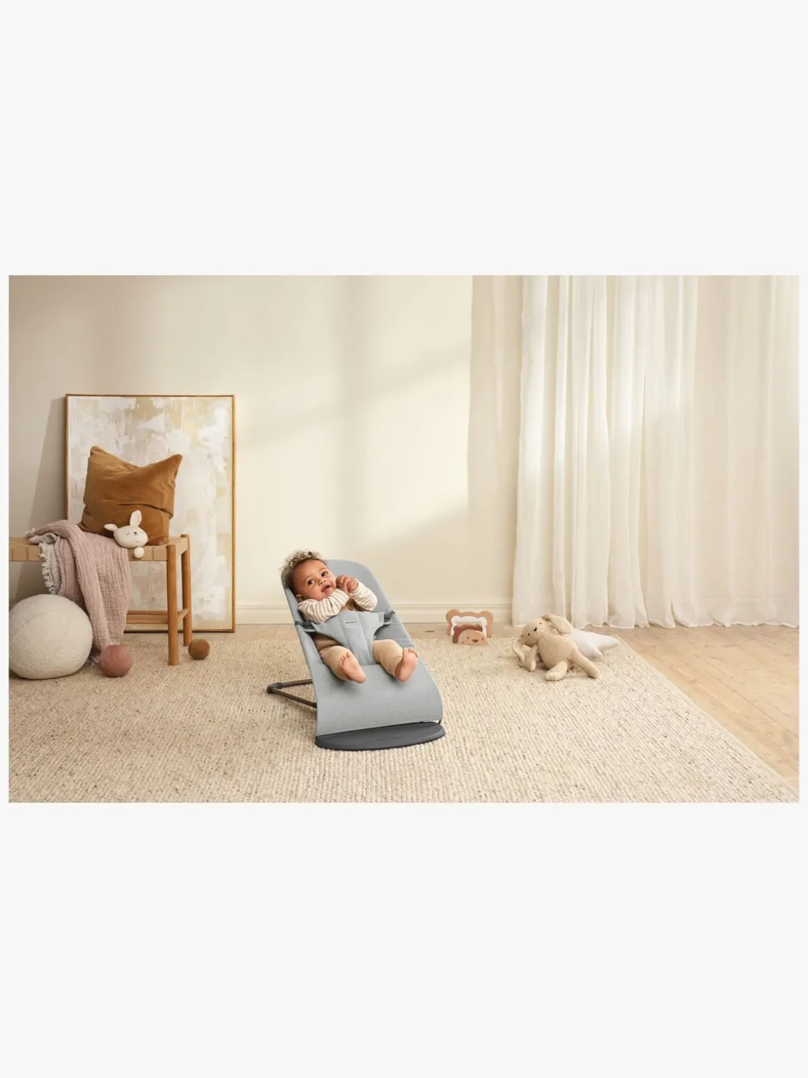BabyBjörn Bliss Skråstol Woven, Light Grey Melange