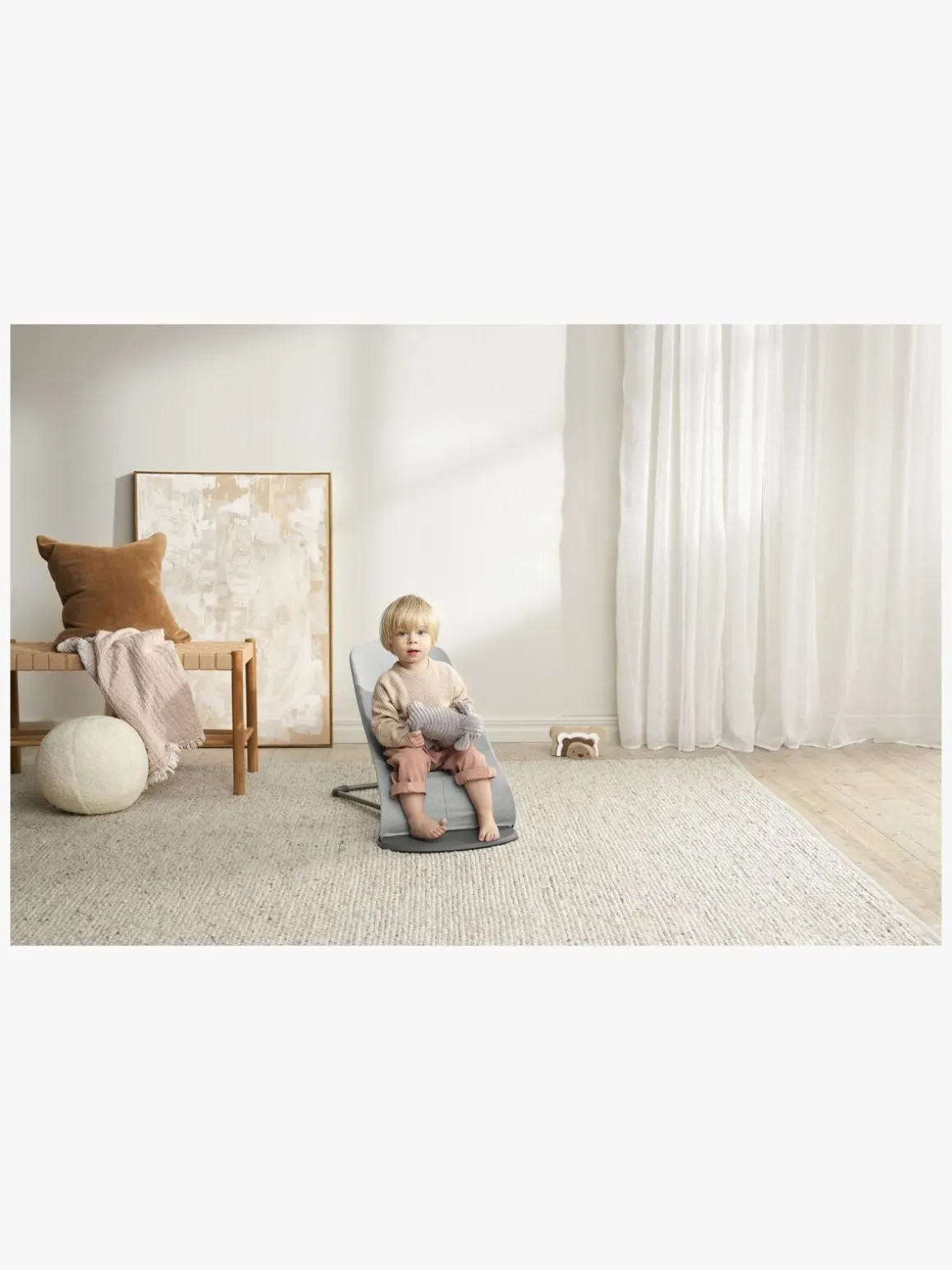 BabyBjörn Bliss Skråstol Woven, Light Grey Melange