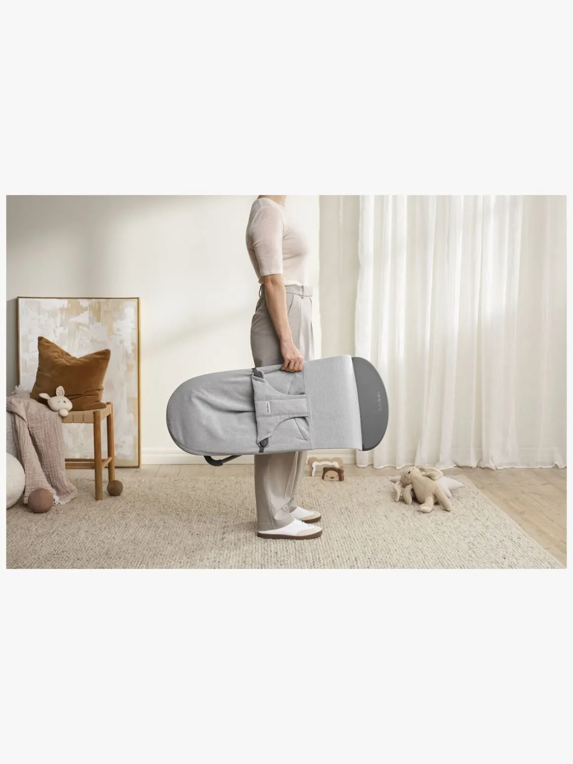 BabyBjörn Bliss Skråstol Woven, Light Grey Melange