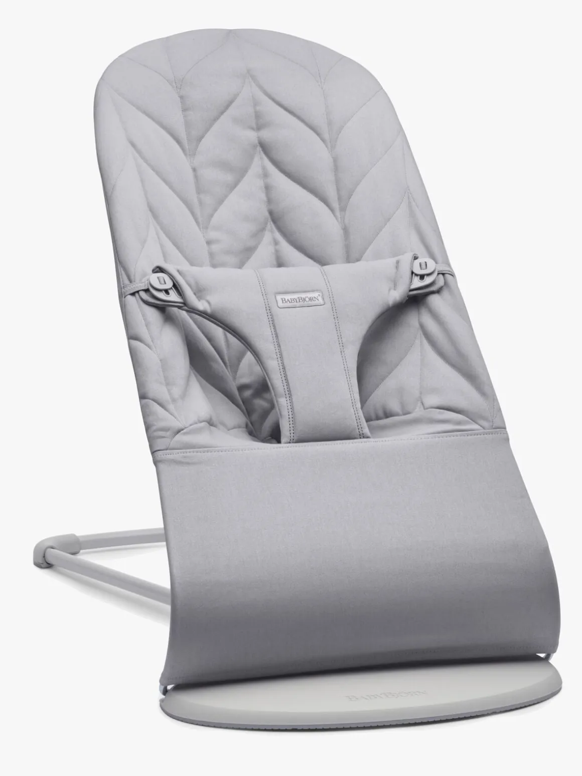 BabyBjörn Bliss Skråstol Woven Bladmønstret Quilt, Lysegrå