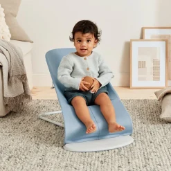 BabyBjörn Bliss Skråstol Woven Bladmønstret Quilt, Blå