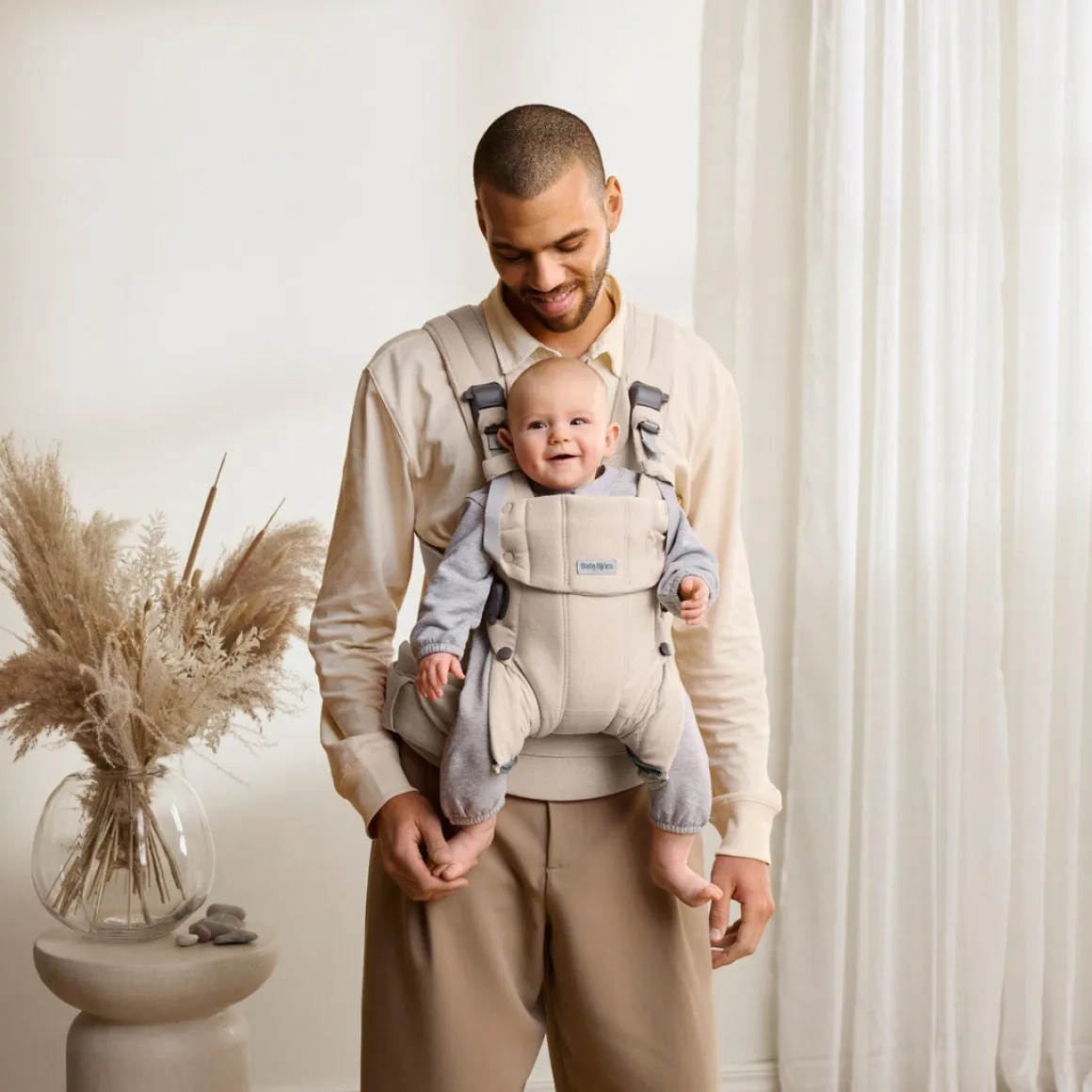 BabyBjörn Harmony Bæresele Woven, Light Beige Melange