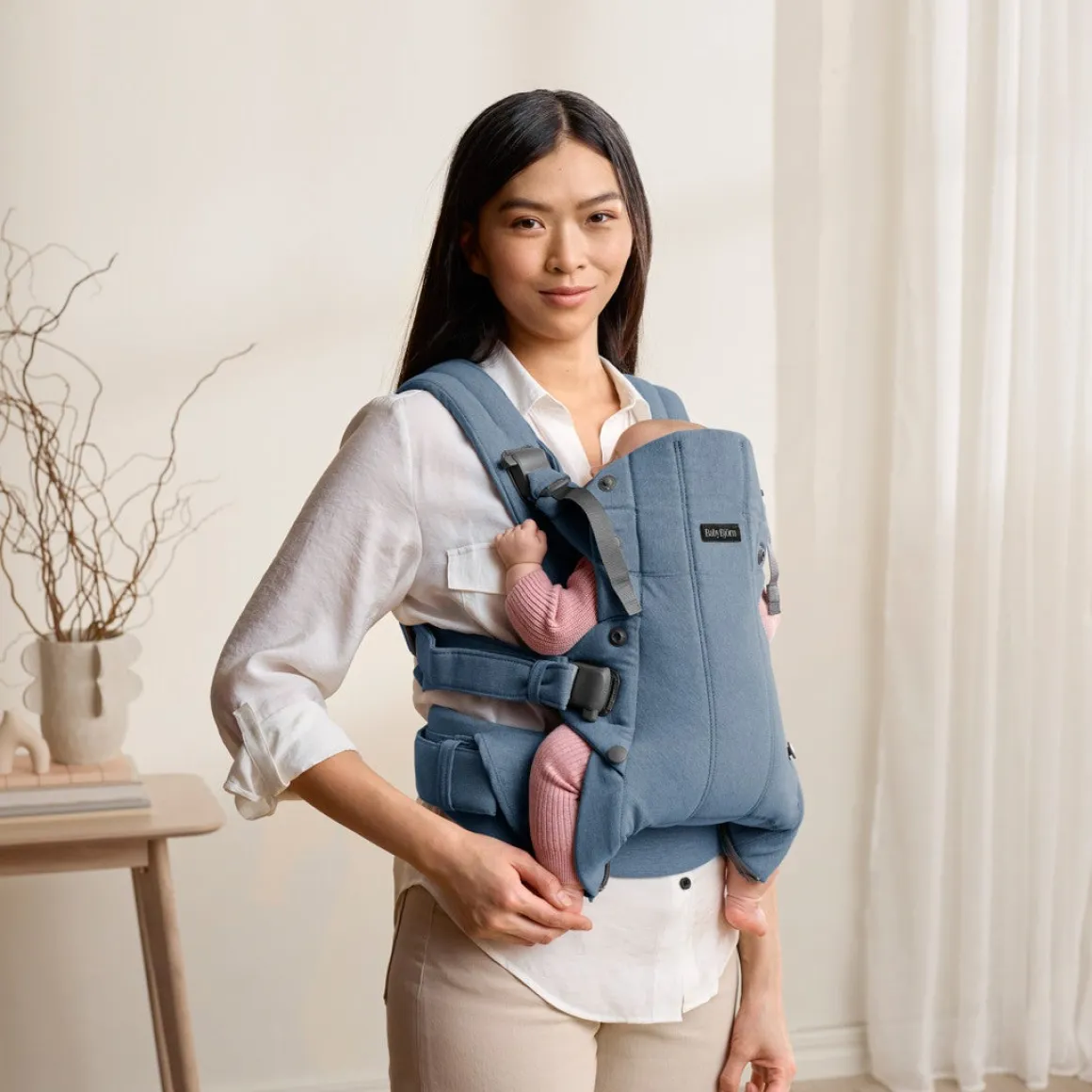 BabyBjörn Harmony Bæresele Woven, Blue Melange