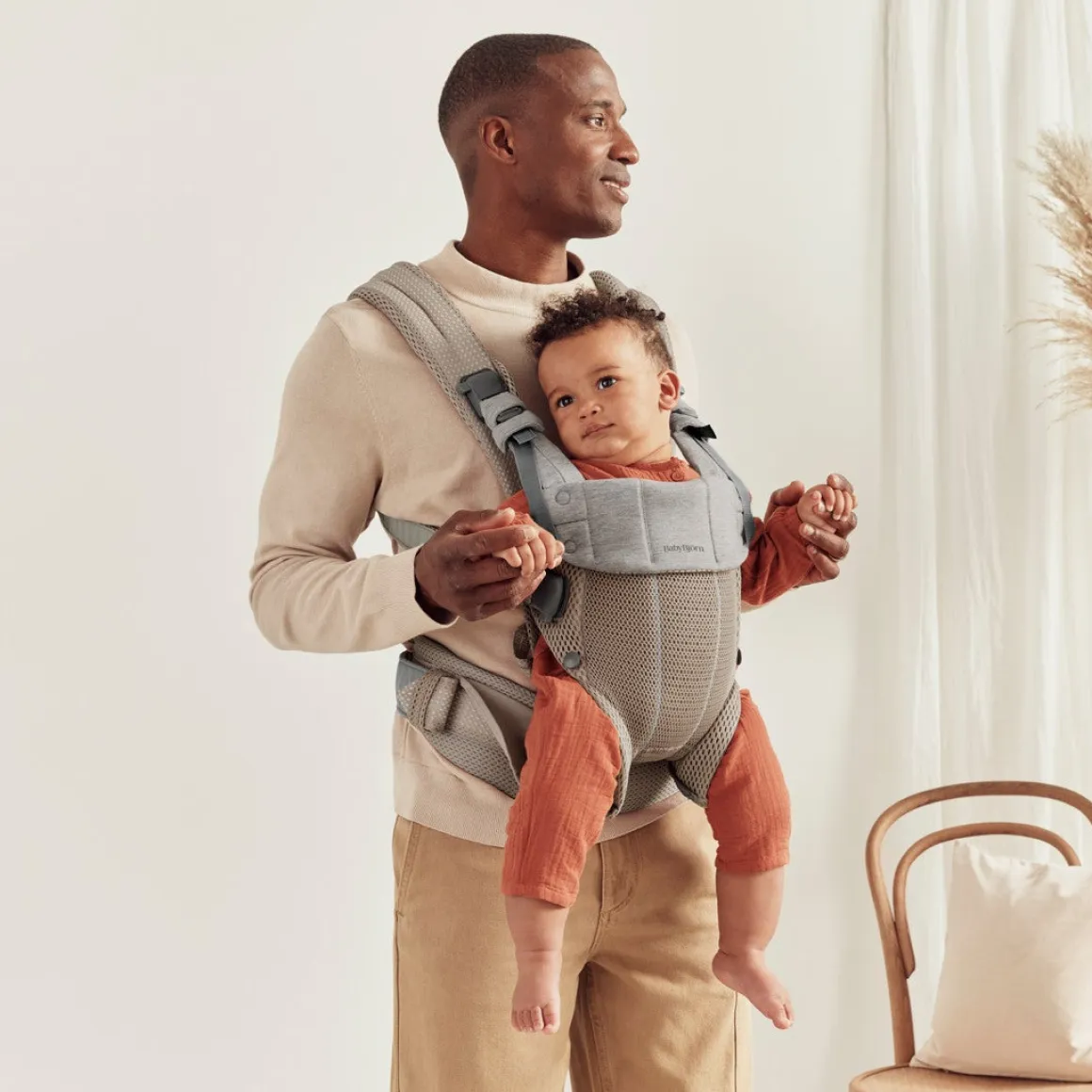 BabyBjörn Harmony Bæresele 3D Mesh, Gråbeige