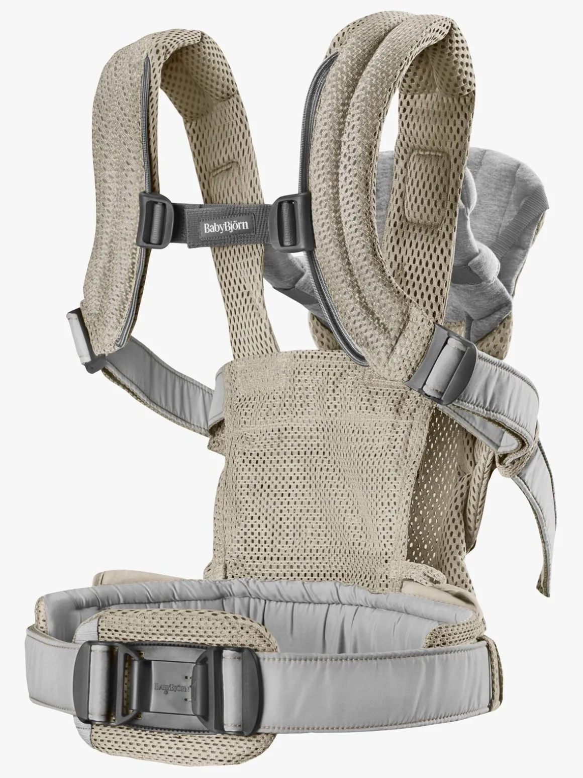 BabyBjörn Harmony Bæresele 3D Mesh, Gråbeige