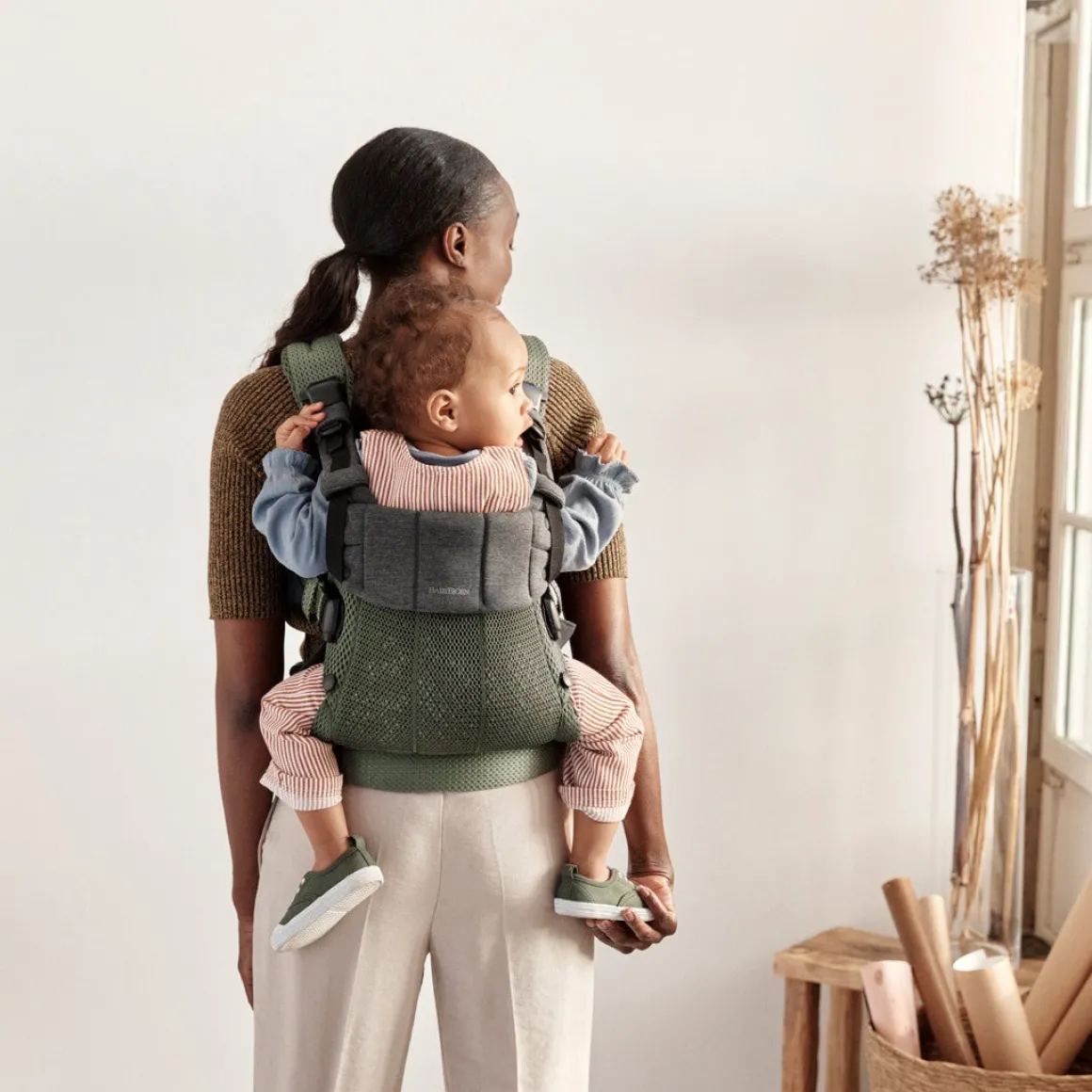 BabyBjörn Harmony Bæresele 3D Mesh, Mørkegrøn