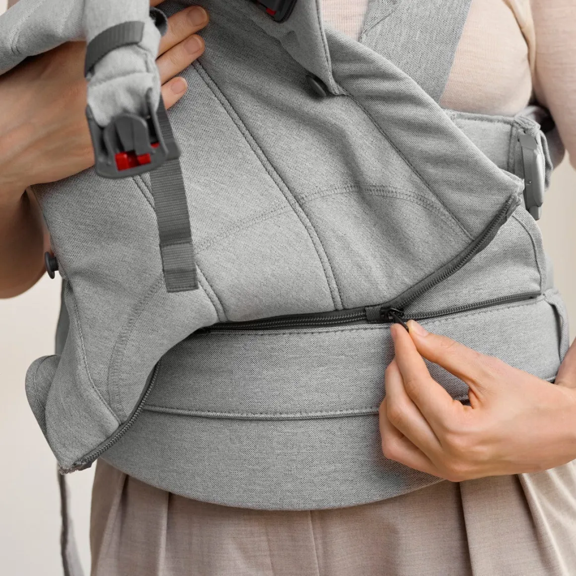 BabyBjörn Harmony Bæresele Woven, Light Grey Melange