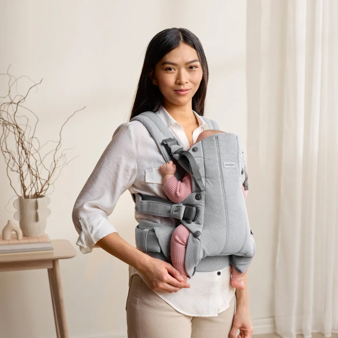 BabyBjörn Harmony Bæresele Woven, Light Grey Melange