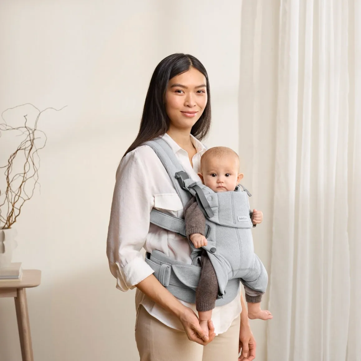 BabyBjörn Harmony Bæresele Woven, Light Grey Melange
