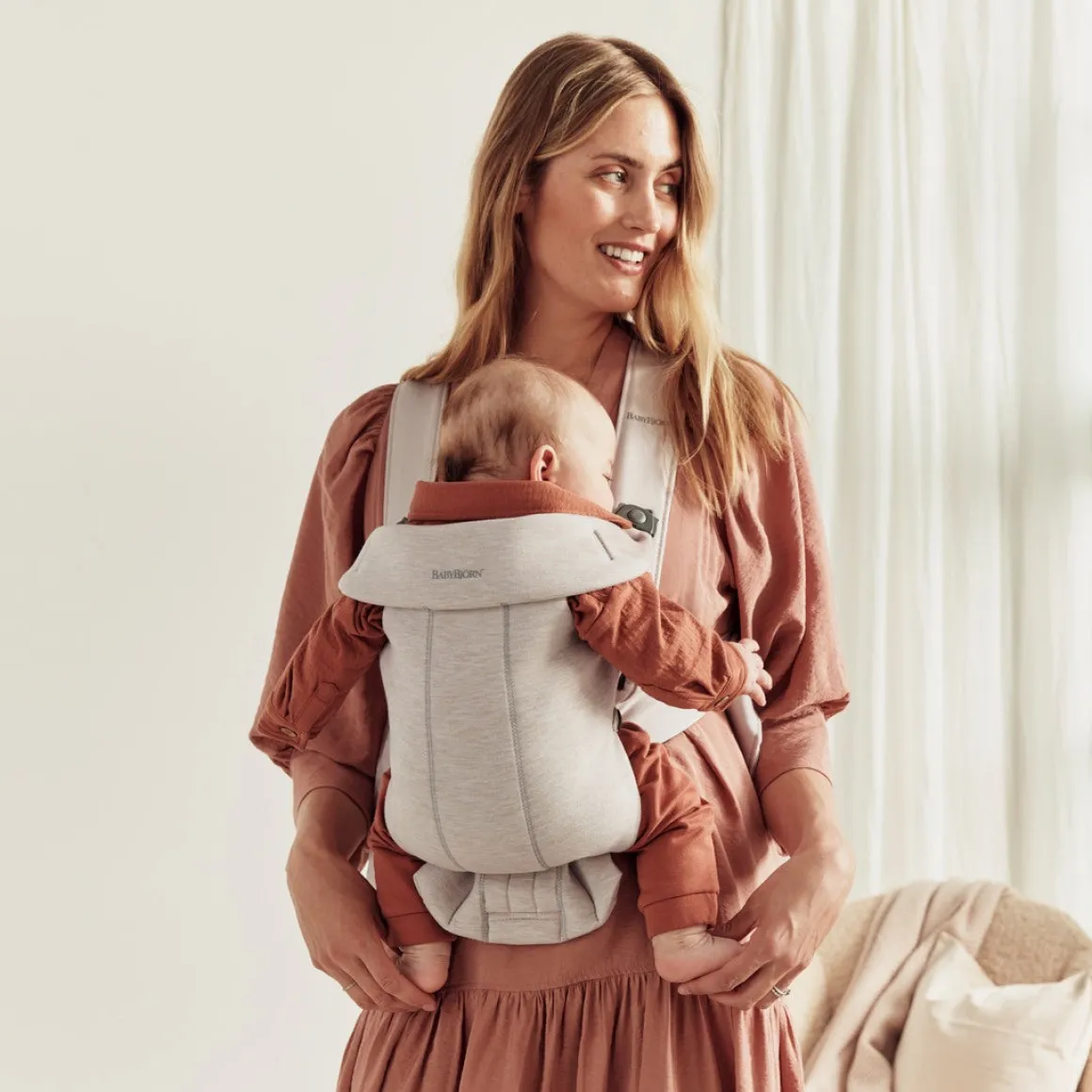 BabyBjörn Mini Bæresele 3D Jersey, Lys beige