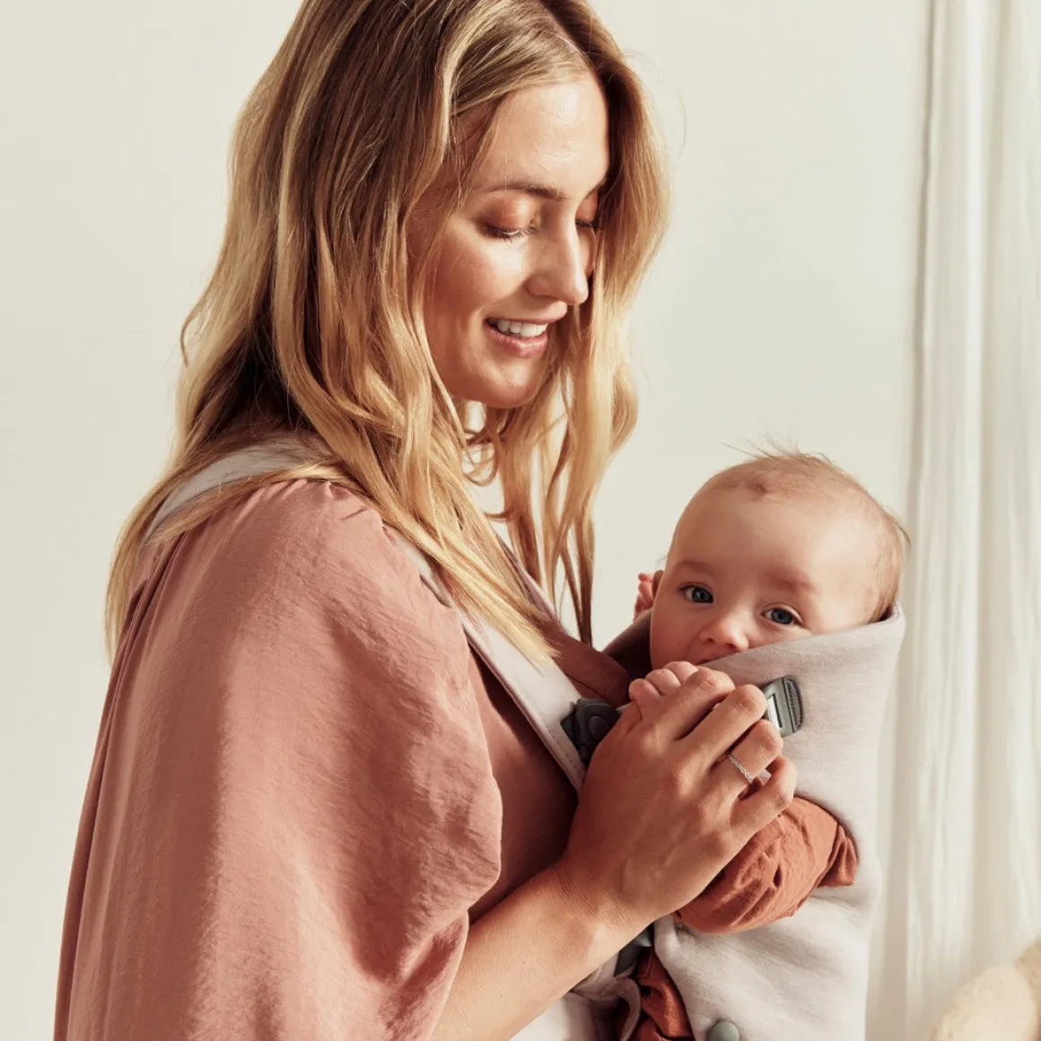 BabyBjörn Mini Bæresele 3D Jersey, Lys beige