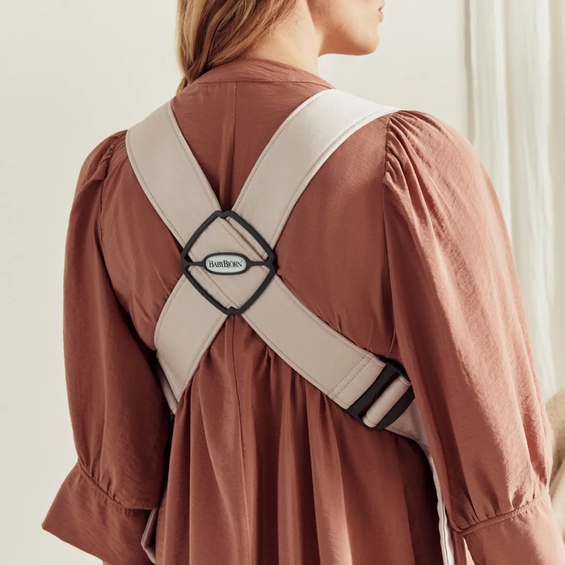 BabyBjörn Mini Bæresele 3D Jersey, Lys beige