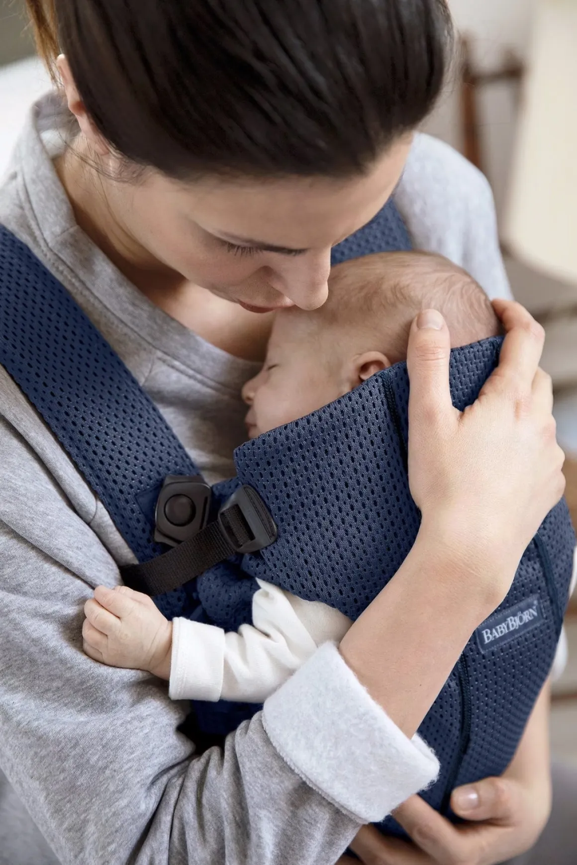 BabyBjörn Mini Bæresele 3D Mesh, Navy Blue