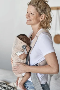BabyBjörn Mini Bæresele 3D Mesh, Pearly Pink