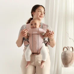BabyBjörn Mini Bæresele 3D Mesh, Dusty Pink