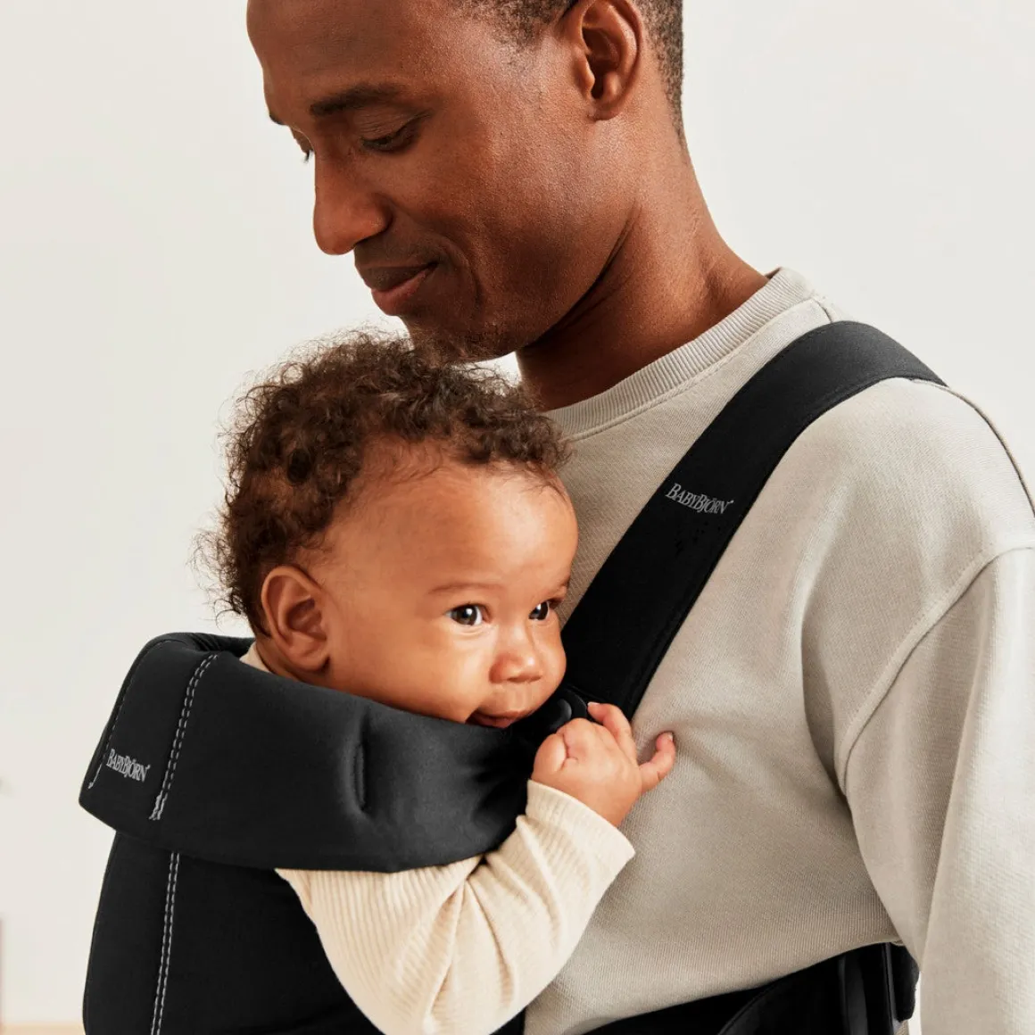 Babybjörn Mini Bæresele Woven, Sort