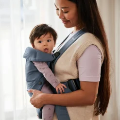 Babybjörn Mini Bæresele Woven, Blå