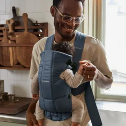 Babybjörn Mini Bæresele Woven, Blå