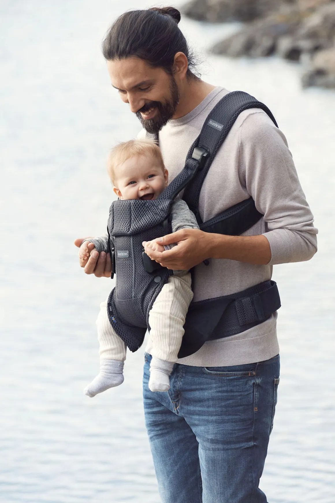 BabyBjörn One Air Bæresele Mesh, Antracitgrå