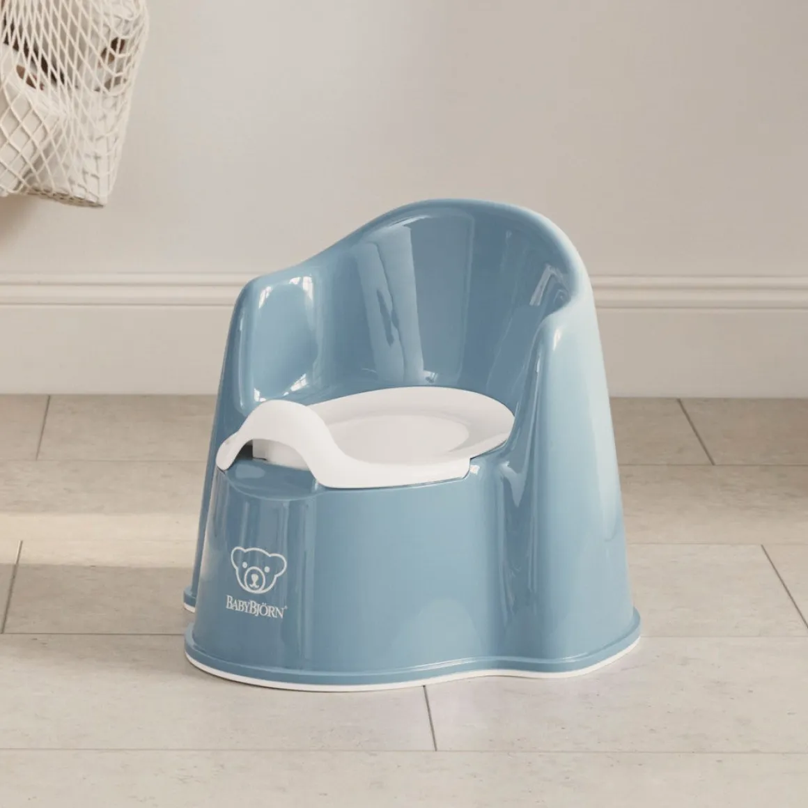 BabyBjörn Pottestol, Deep Blue/White