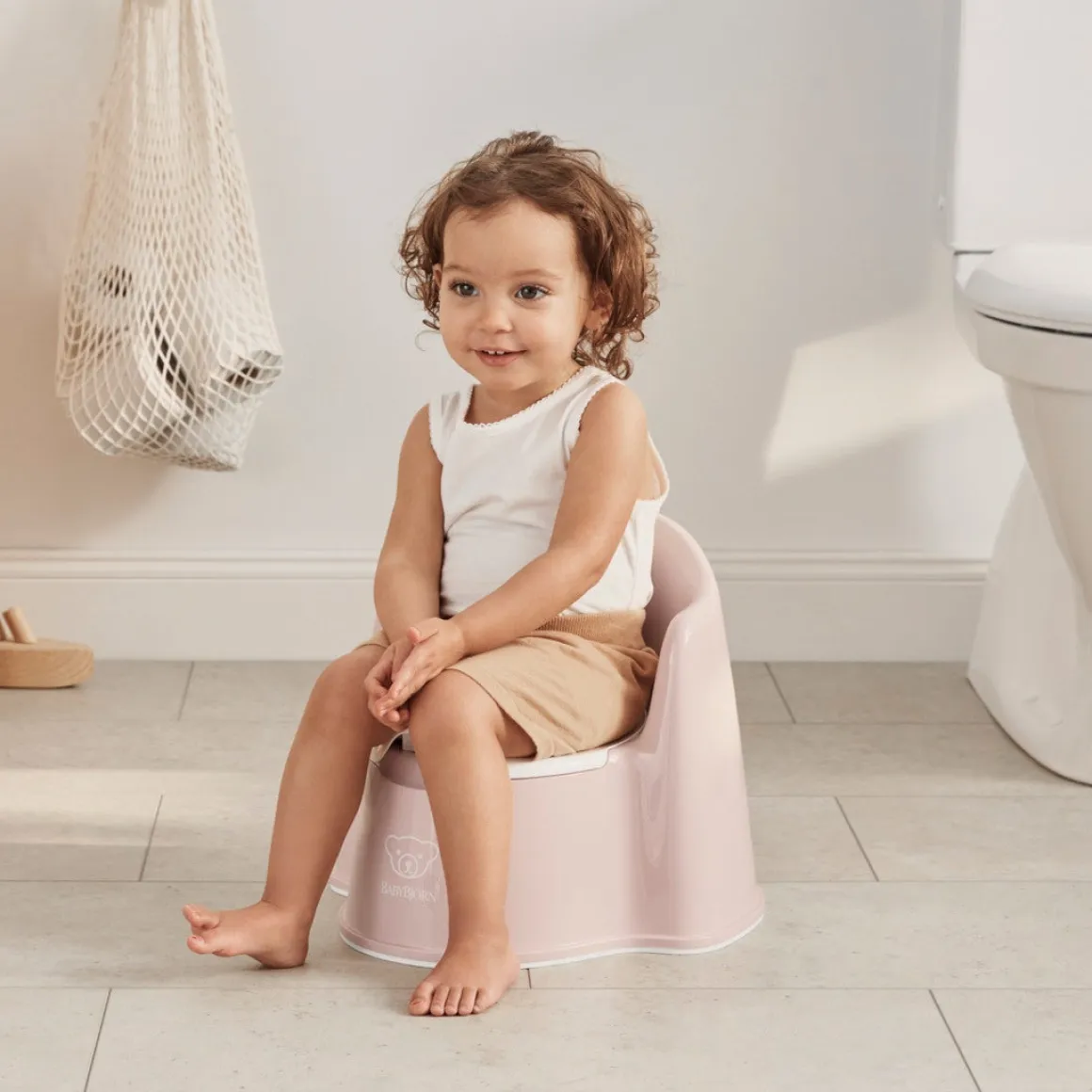 BabyBjörn Pottestol, Powder Pink/White