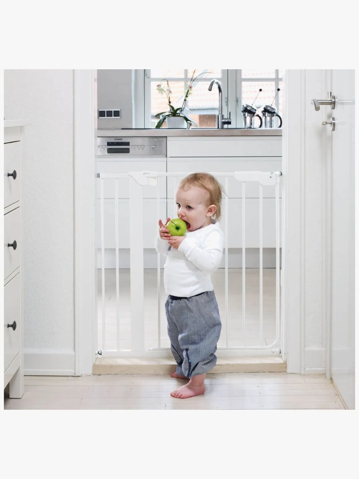 BabyDan Danamic Sikkerhedsgitter 3/ext. 80-86 cm, Hvid
