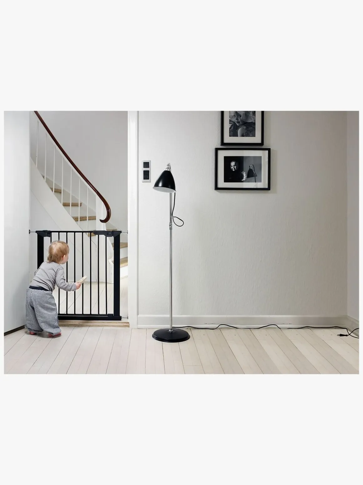 BabyDan Premier Sikkerhedsgitter + 2 Forlængere, Sort