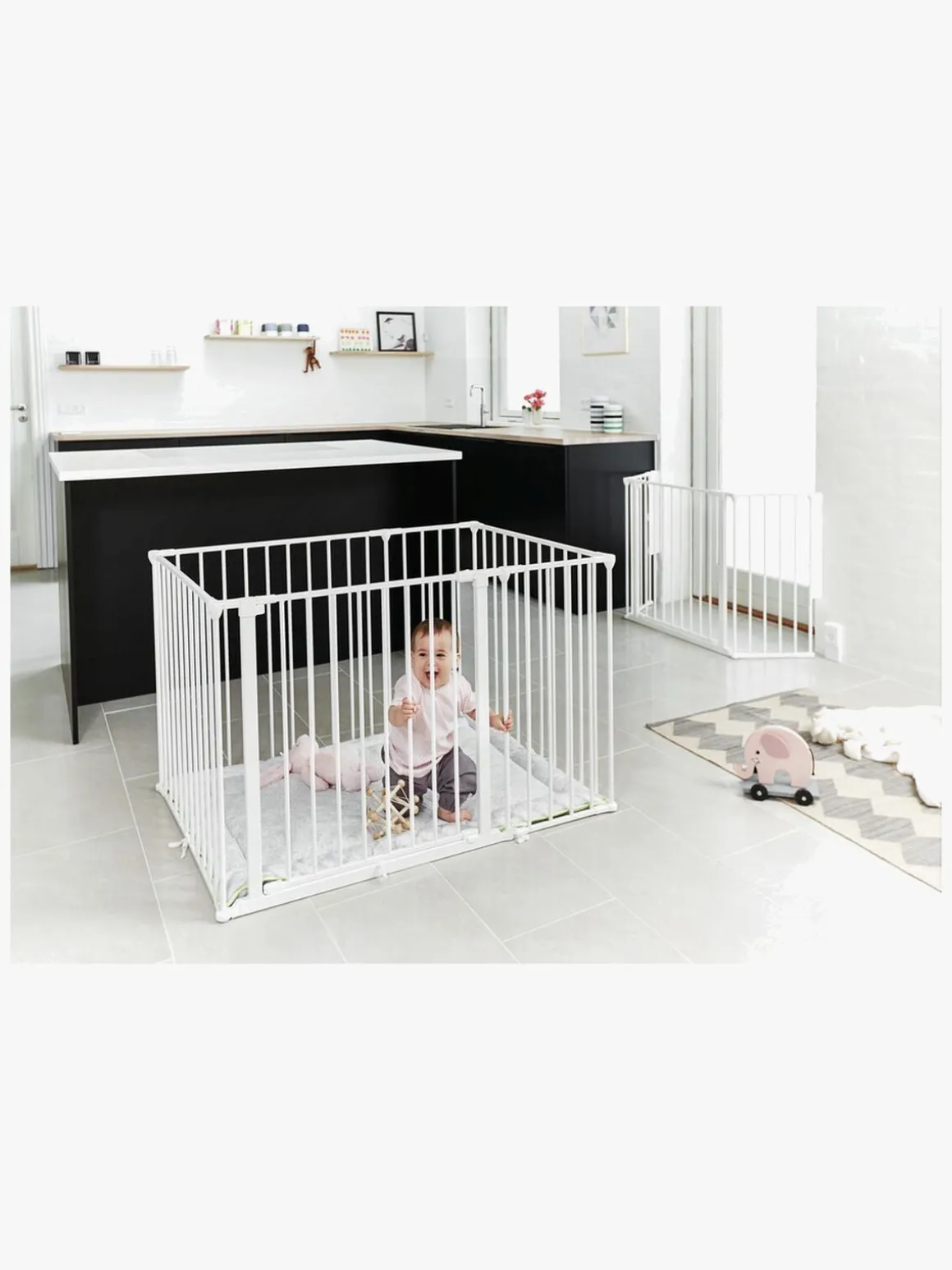 BabyDan Square Kravlegård 105x72x71 cm, Hvid