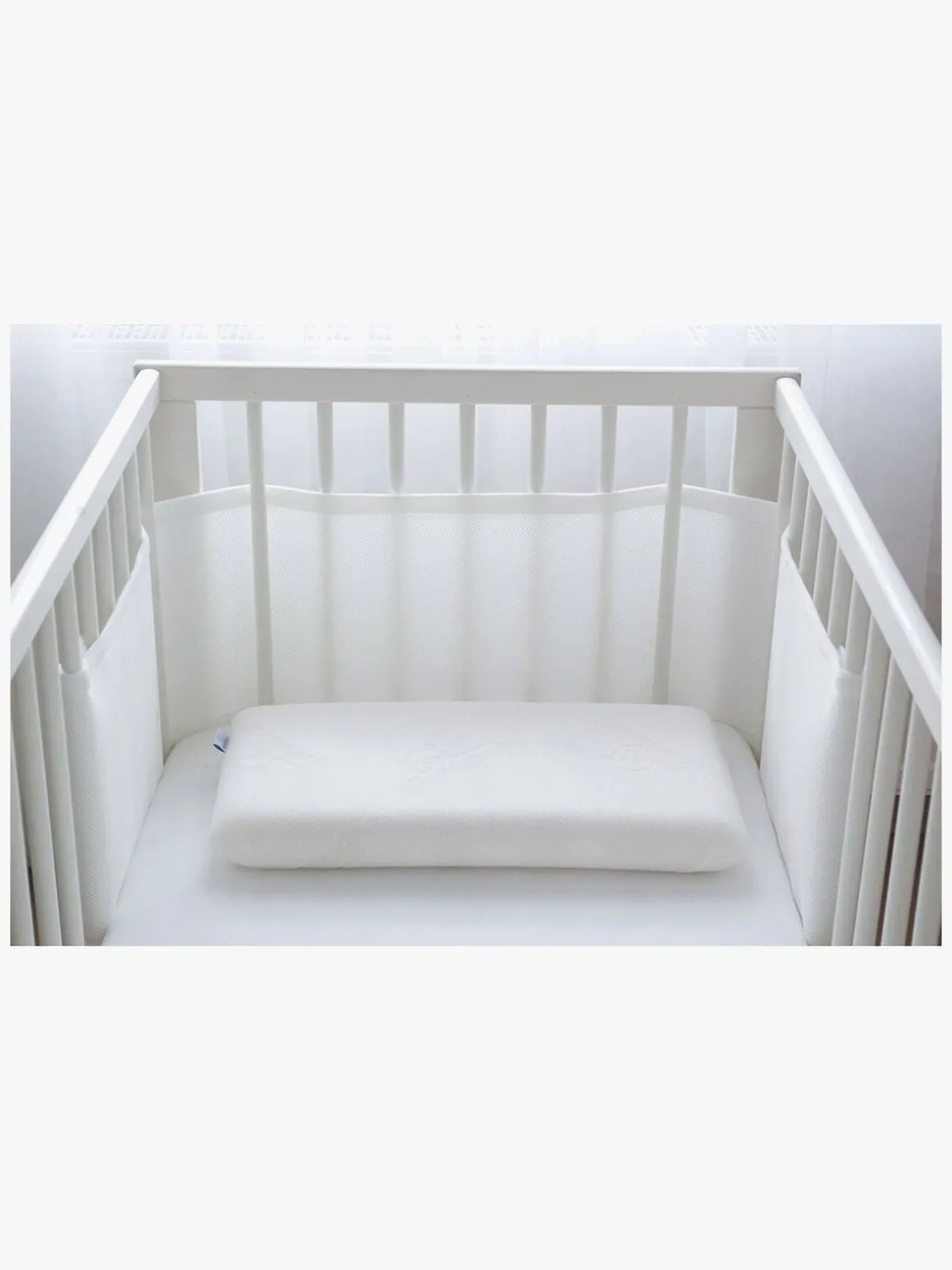 BabyMatex Bump Air Sengerand 30 x 180 cm Åndbart, Hvid