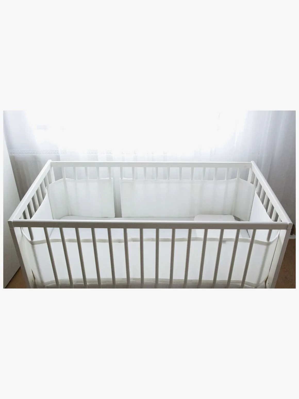 BabyMatex Bump Air Sengerand 30 x 180 cm Åndbart, Hvid