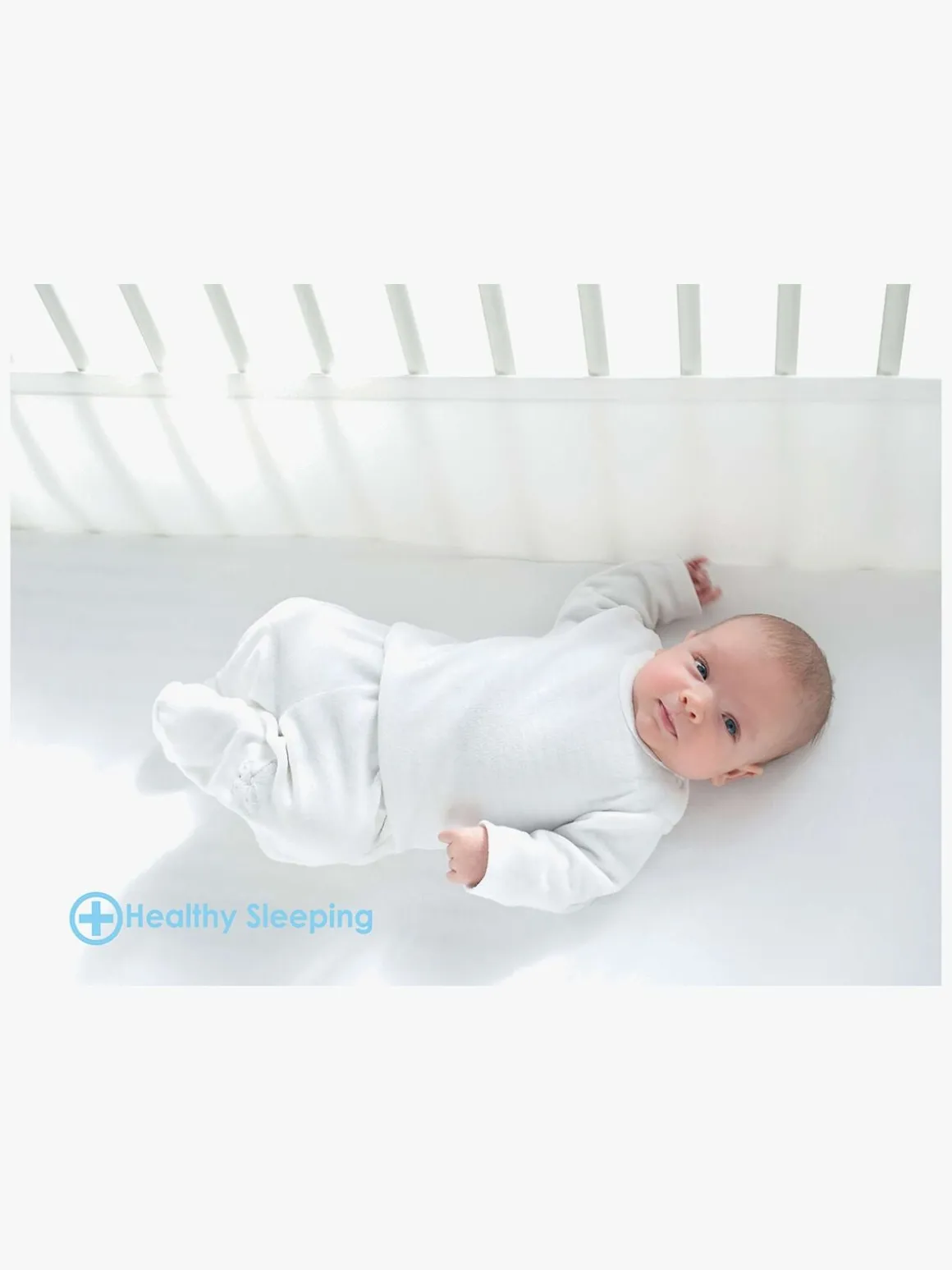 BabyMatex Bump Air Sengerand 30 x 360 cm Åndbart, Hvid