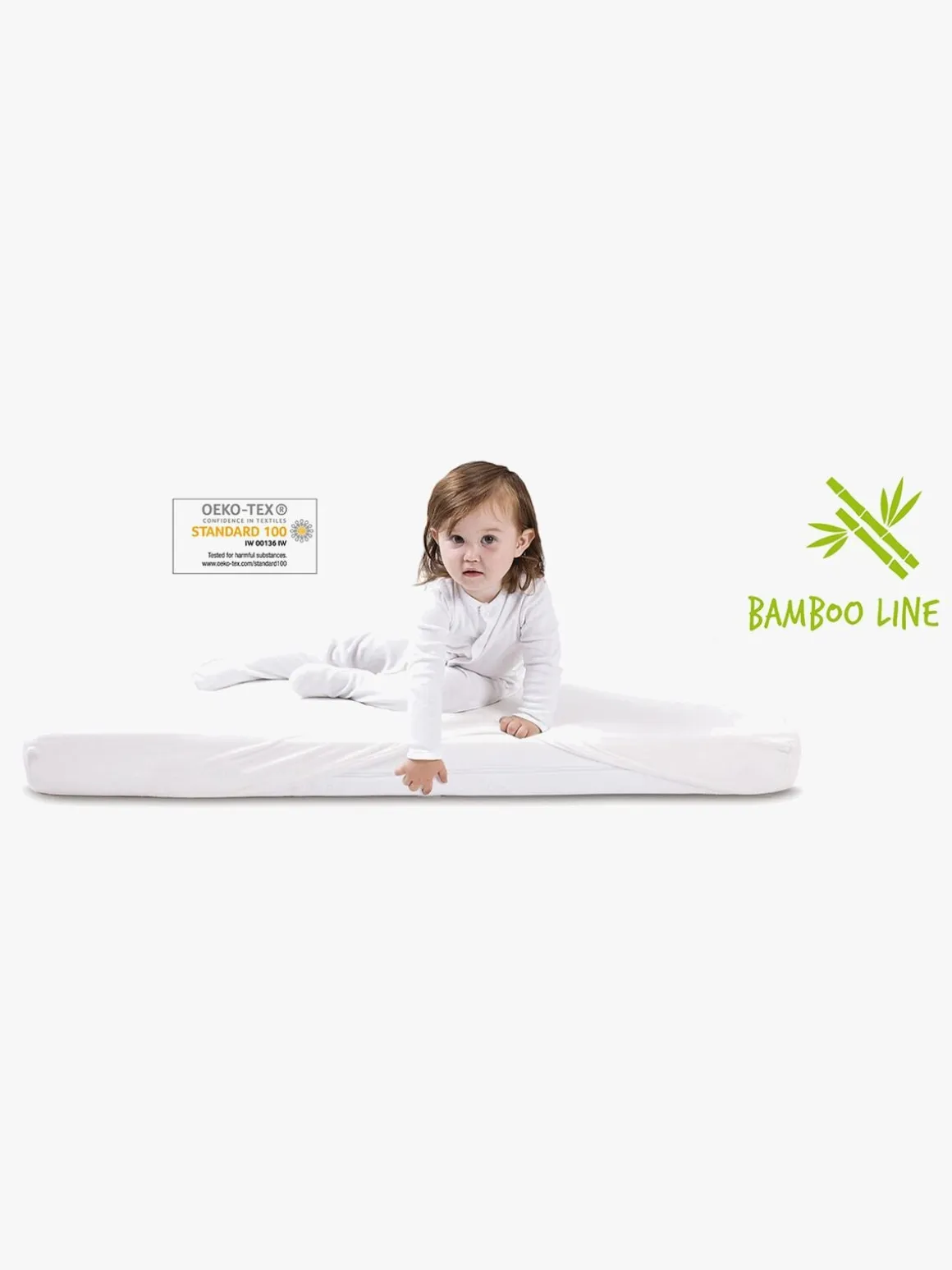 BabyMatex Hygienic Bamboo Vandtæt Stræklagen til Barneseng 70 x 140 cm, Hvid