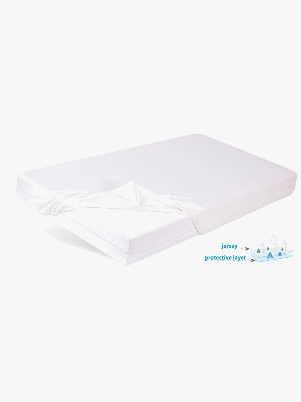 BabyMatex Hygienic Jersey Vandtæt Stræklagen til Tremmeseng 40 x 90 cm, Lysegrå