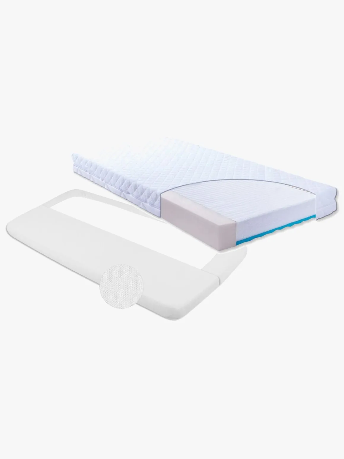BabyMatex Madras Carpathia med Madrasbeskyttelses Betræk, Frotté 70x140