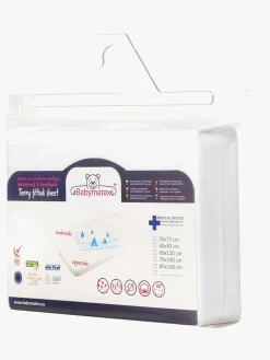 BabyMatex Premium Frotté Stræklagen til Juniorseng 70 x 140 cm, Hvid