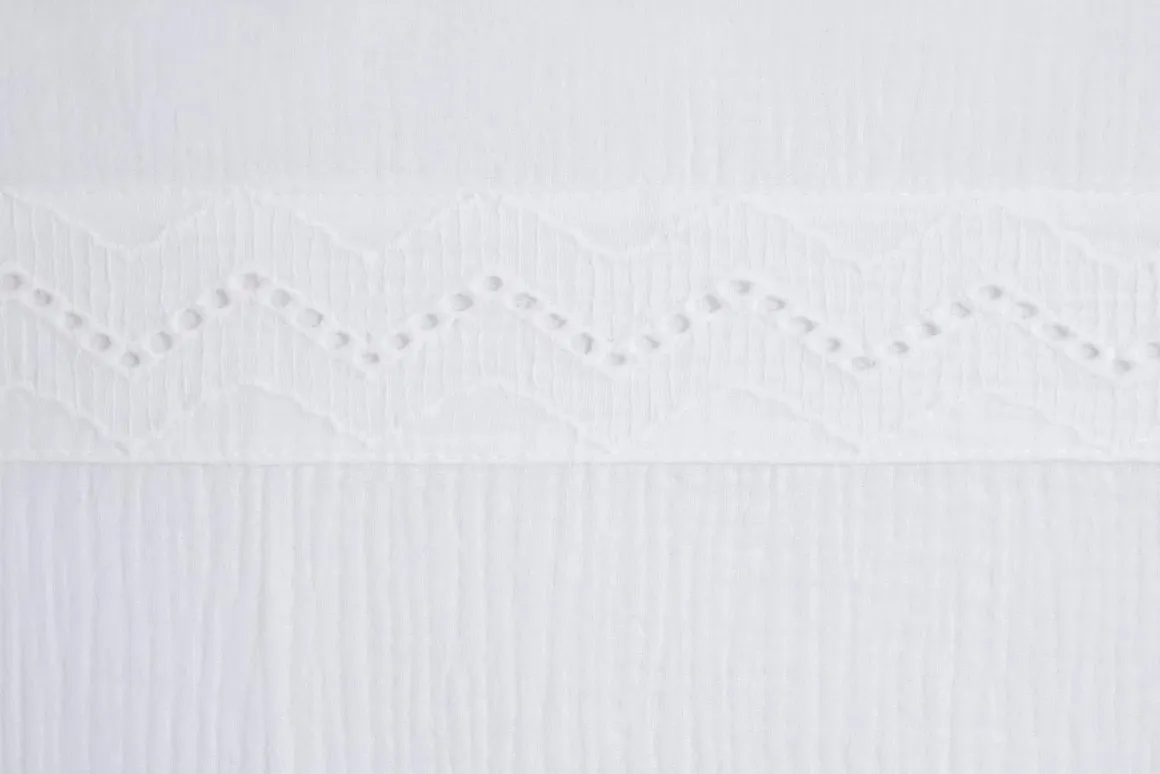 Baby's Only CALM Stræklagen med Broderi 60x120, White